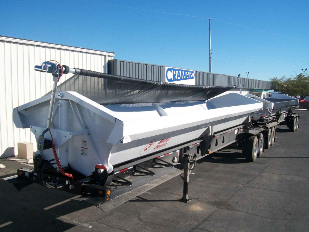 Dump Truck Trailer Truck Tarp systems by Cramaro Tarps