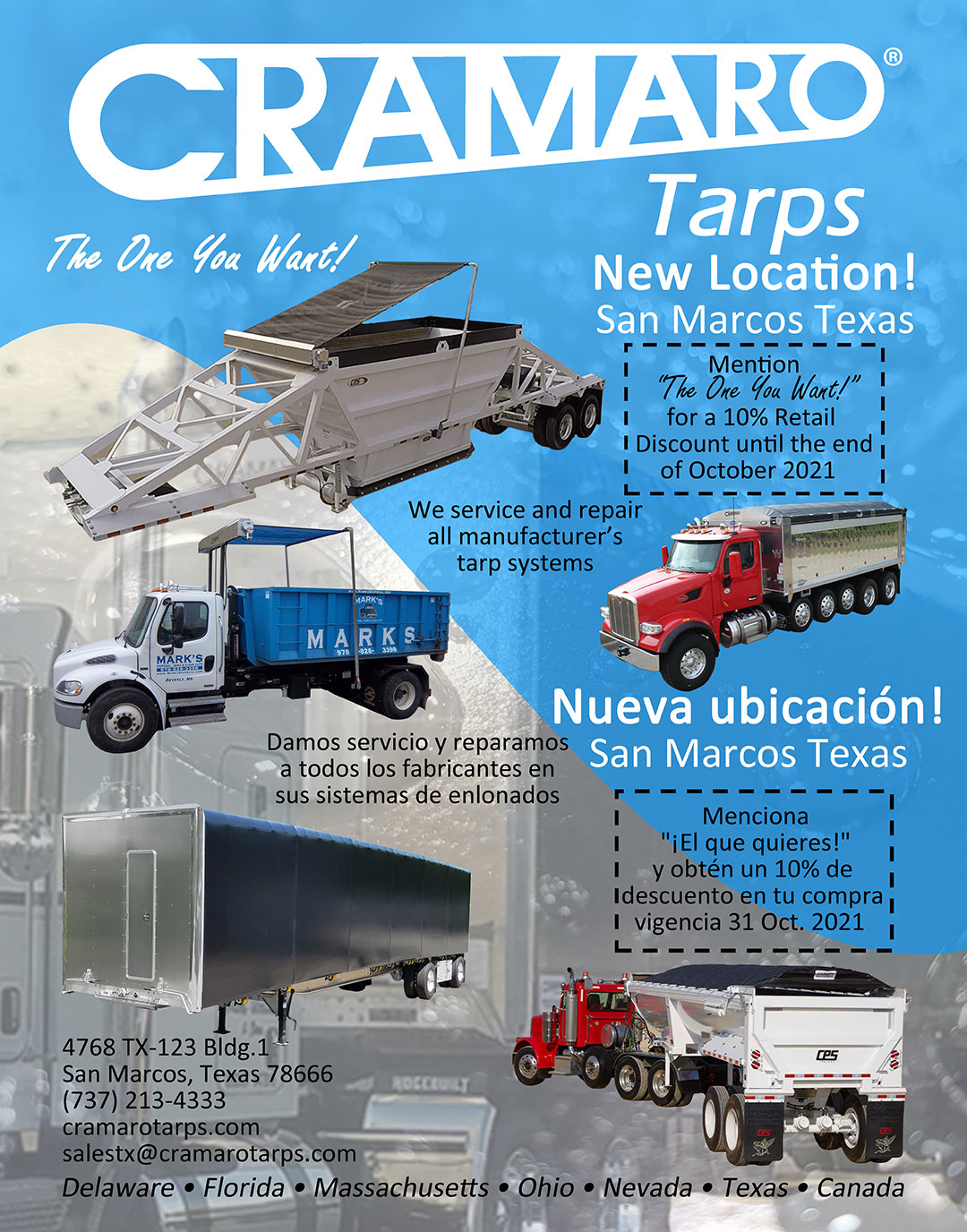 Cramaro Tarps San Marcos Texas New Location Discount